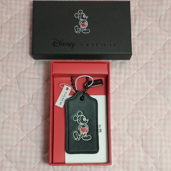 Coach Accessories - Disney x Coach Black Mickey Mouse Hang Tag Keychain / Bag Charm